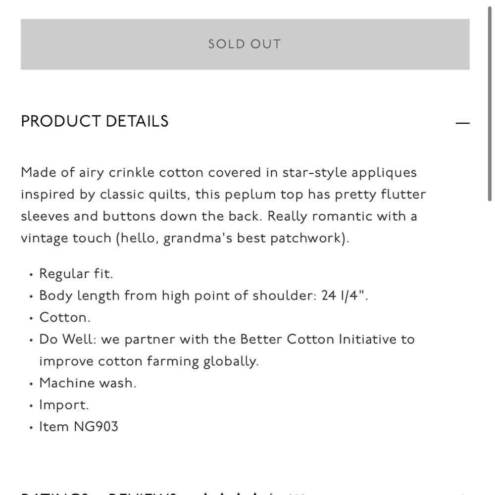 Madewell Flutter - Sleeve Peplum Top in Patchwork Quilted Patterned Blouse - Picture 4 of 11